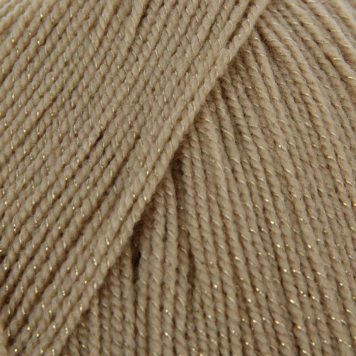 Пряжа "Мерцающая" 96% акрил высокообъемный, 4% метанит 430м/100гр (03-Светлобежевый)
