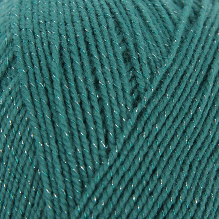 Пряжа "Мерцающая" 96% акрил высокообъемный, 4% метанит 430м/100гр (752-Дымчато-бирюз.)
