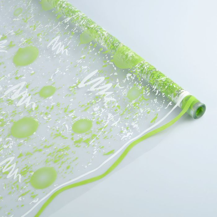 Пленка для цветов и подарков "Конфети" салатовый 0.7 х 7 м, 40 мкм