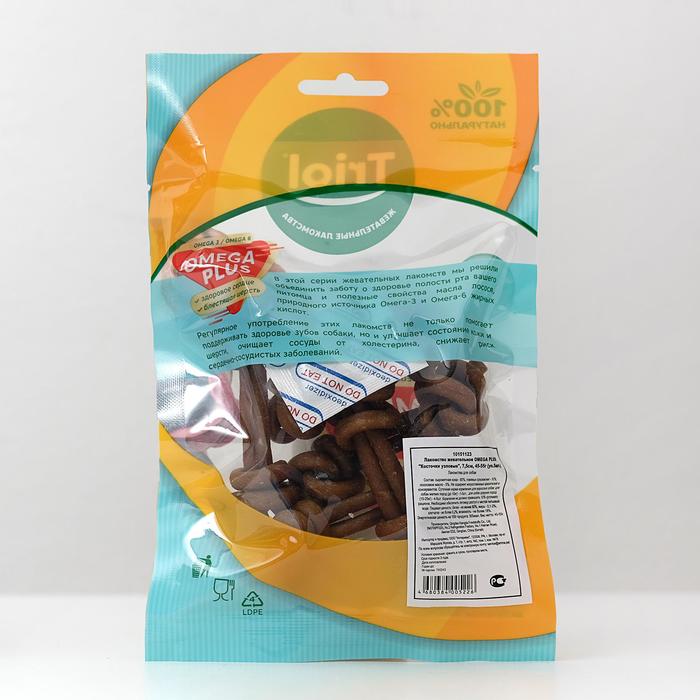 Кость Triol из жил узловая с маслом лосося, 7,5см, 9-11г , уп.5шт.