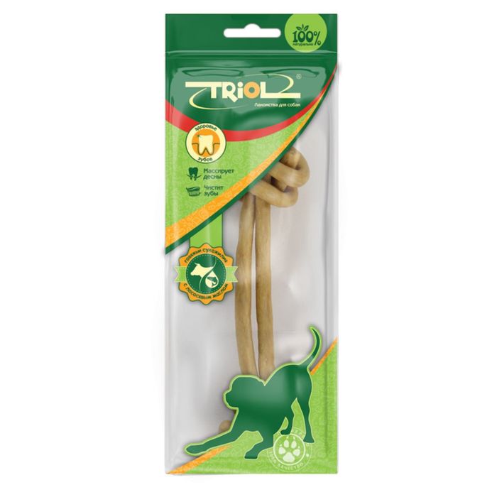 Кость Triol из жил узловая с маслом лосося, 12см, 25-35г , уп.1шт.