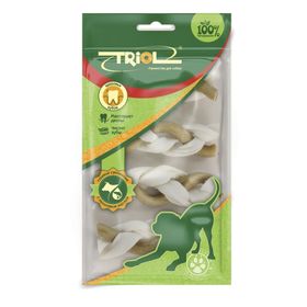 

Косичка Triol для собак, из жил с маслом лосося, 7,5см, 13-17 г., уп. 4 шт.