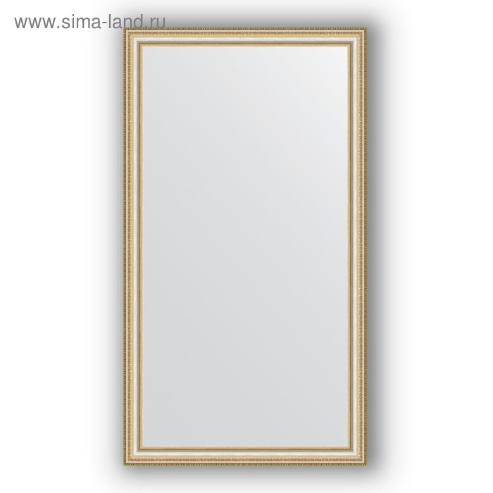 фото Зеркало в багетной раме - золотые бусы на серебре 60 мм, 75 х 135 см, evoform