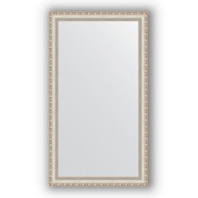 Зеркало в багетной раме - версаль серебро 64 мм, 65 х 115 см, Evoform