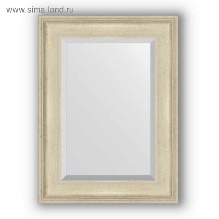 Зеркало с фацетом в багетной раме - травленое серебро 95 мм, 58 х 78 см, Evoform
