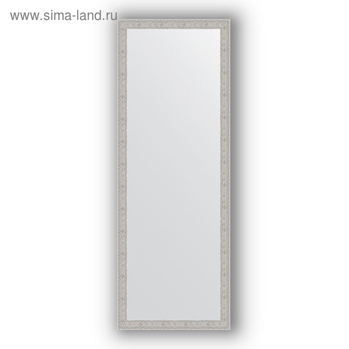 фото Зеркало в багетной раме - волна алюминий 46 мм, 51 х 141 см, evoform