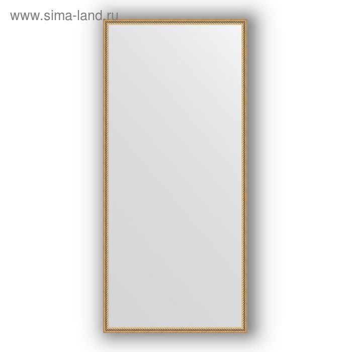 Зеркало в багетной раме - витое золото 28 мм, 68 х 148 см, Evoform