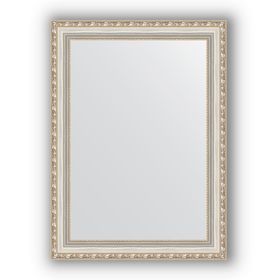 Зеркало в багетной раме - версаль серебро 64 мм, 55 х 75 см, Evoform