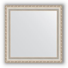 Зеркало в багетной раме - версаль серебро 64 мм, 65 х 65 см, Evoform