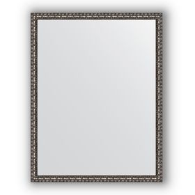 Зеркало в багетной раме - чернёное серебро 38 мм, 70 х 90 см, Evoform