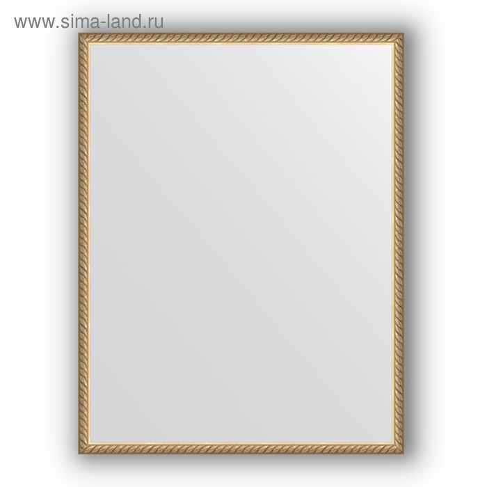 фото Зеркало в багетной раме - витая латунь 26 мм, 68 х 88 см, evoform