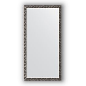 Зеркало в багетной раме - чернёное серебро 38 мм, 50 х 100 см, Evoform