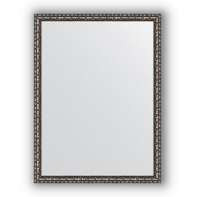 Зеркало в багетной раме - чернёное серебро 38 мм, 60 х 80 см, Evoform