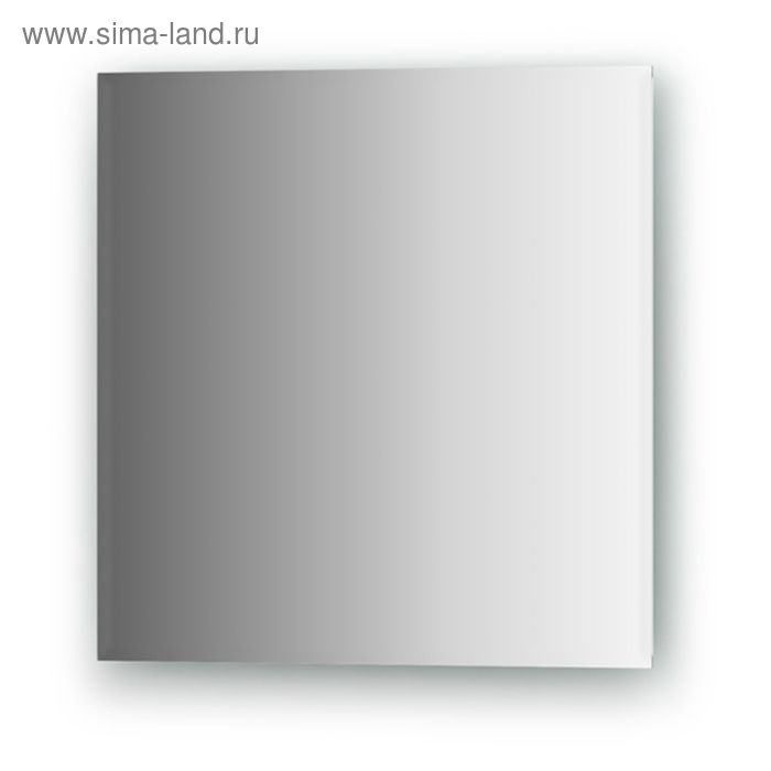 Зеркальная плитка с фацетом 10 мм, квадрат 40 х 40 см, серебро Evoform