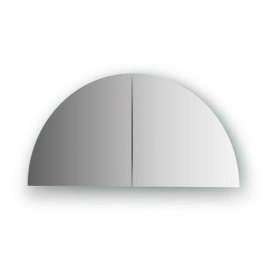 Зеркальная плитка со шлифованной кромкой - комплект 2 шт четверть круга 20 х 20 см, серебро Evoform
