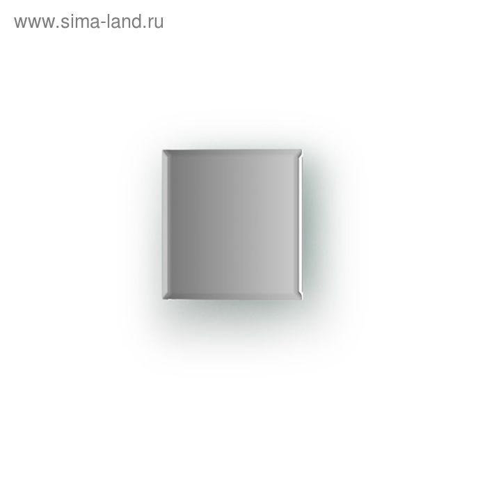 Зеркальная плитка с фацетом 5 мм, квадрат 10 х 10 см, серебро Evoform