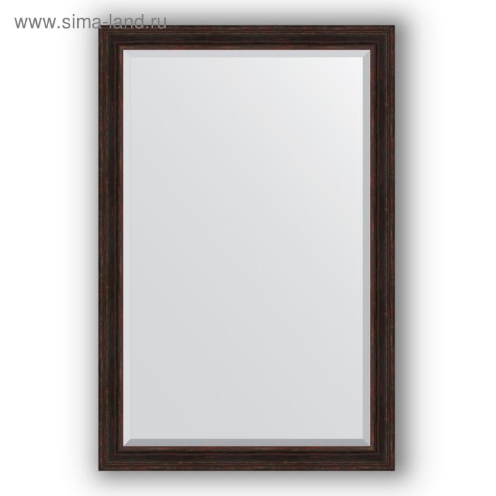 Зеркало с фацетом в багетной раме - тёмный прованс 99 мм, 119 х 179 см, Evoform 27762