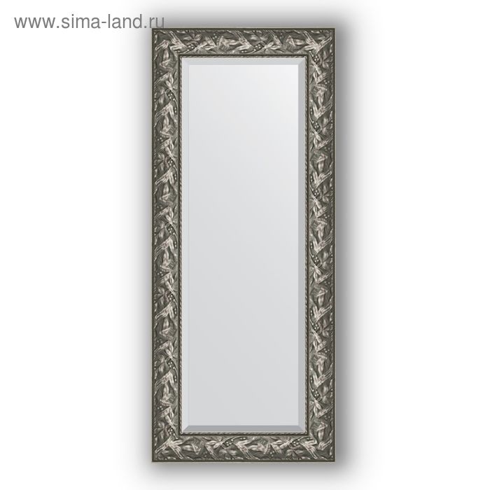 Зеркало с фацетом в багетной раме - византия серебро 99 мм, 59 х 139 см, Evoform зеркало с фацетом в багетной раме византия серебро 99 мм 59 х 79 см evoform