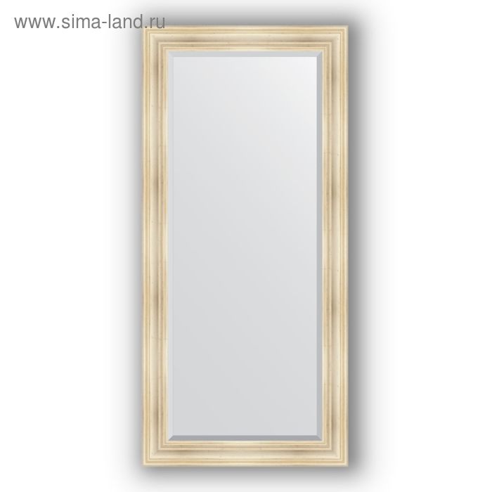 Зеркало с фацетом в багетной раме - травленое серебро 99 мм, 79 х 169 см, Evoform зеркало с фацетом в багетной раме травленое золото 99 мм 79 х 169 см evoform