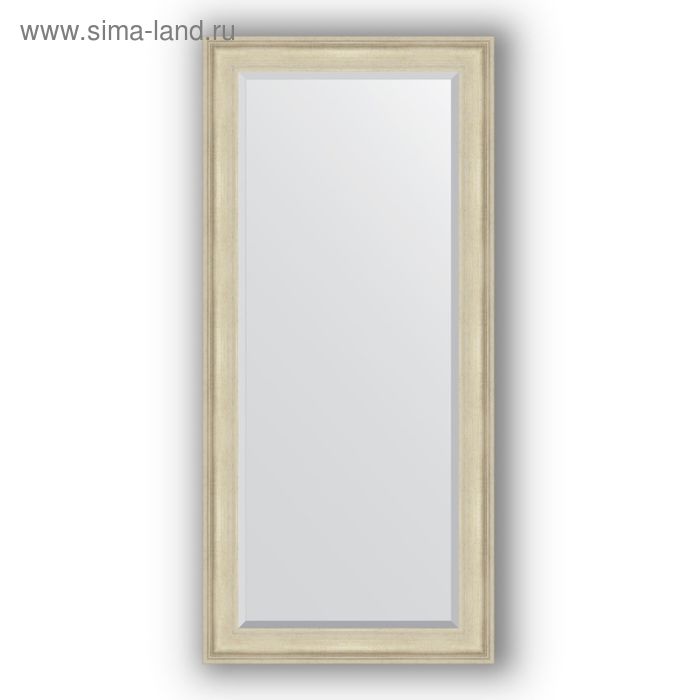 Зеркало с фацетом в багетной раме - травленое серебро 95 мм, 78 х 168 см, Evoform