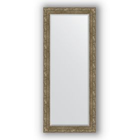 Зеркало с фацетом в багетной раме - виньетка античная латунь 85 мм, 65 х 155 см, Evoform