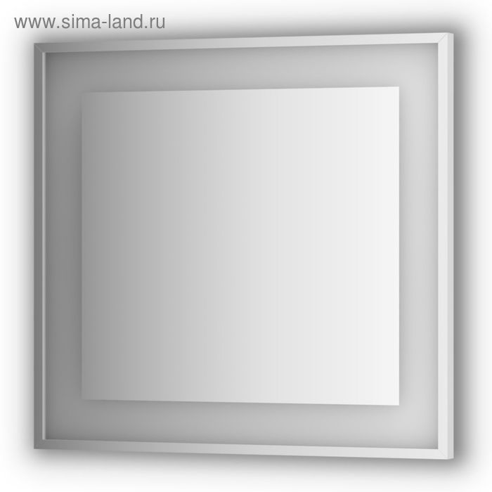 Зеркало в багетной раме со встроенным LED-светильником 22 Вт, 80x75 см, Evoform