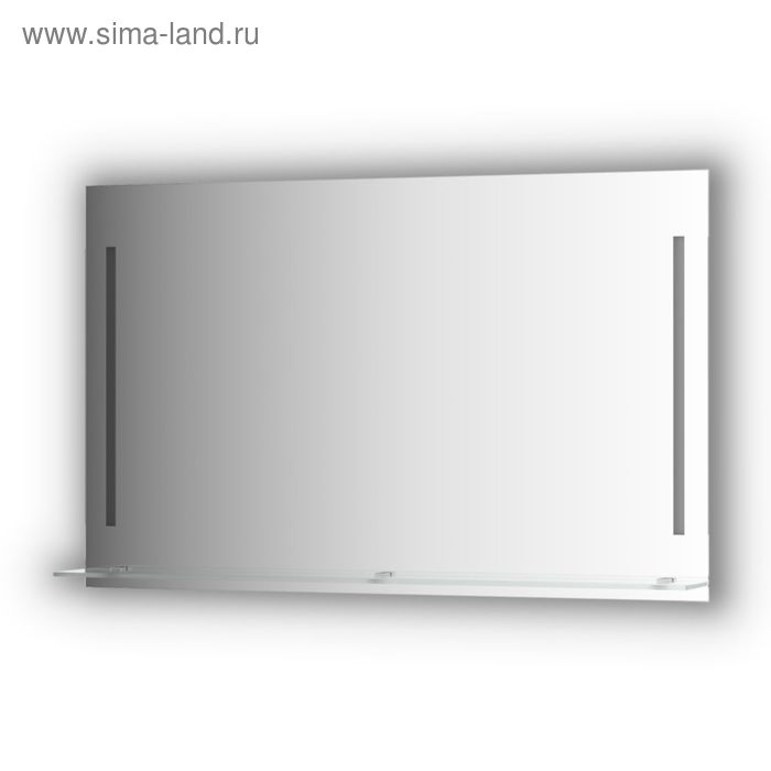 фото Зеркало с полочкой 120 см, с 2-мя встроенными led-светильниками 11 вт, 120x75 см, evoform