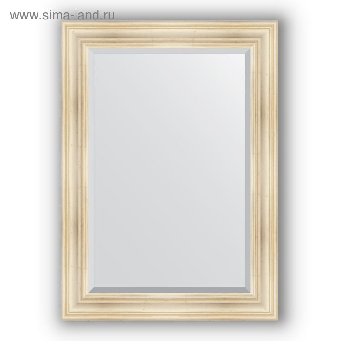 Зеркало с фацетом в багетной раме - травленое серебро 99 мм, 79 х 109 см, Evoform зеркало с фацетом в багетной раме травленое золото 99 мм 79 х 109 см evoform