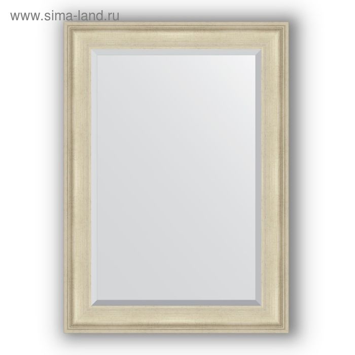 Зеркало с фацетом в багетной раме - травленое серебро 95 мм, 78 х 108 см, Evoform