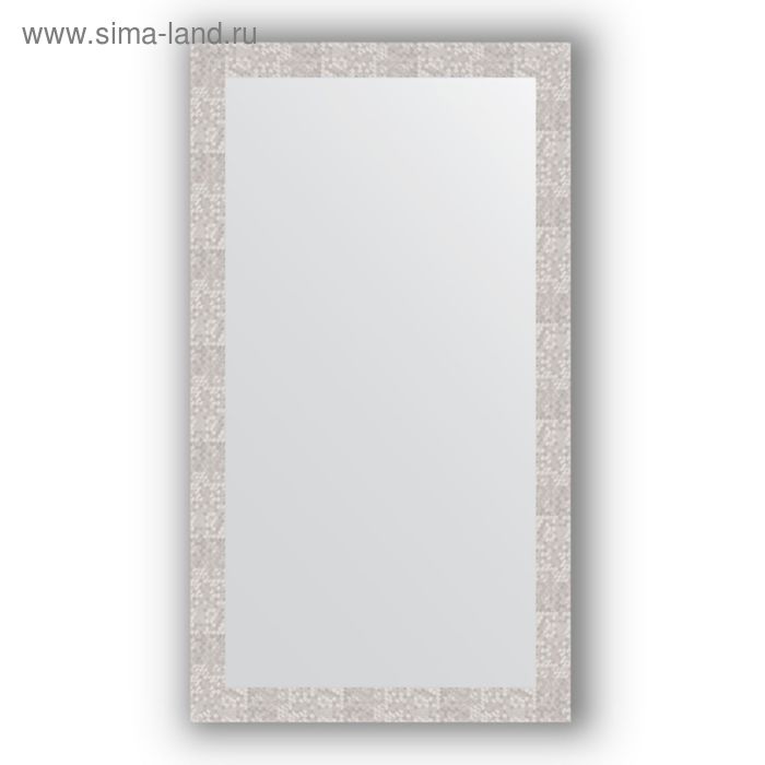 фото Зеркало в багетной раме - соты алюминий 70 мм, 76 х 136 см, evoform