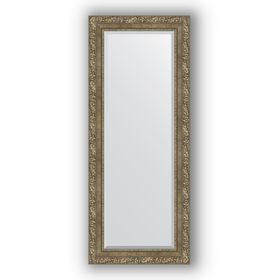 Зеркало с фацетом в багетной раме - виньетка античная латунь 85 мм, 55 х 135 см, Evoform
