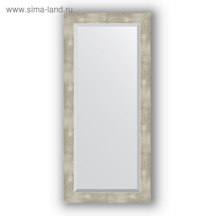 фото Зеркало с фацетом в багетной раме - алюминий 61 мм, 51 х 111 см, evoform