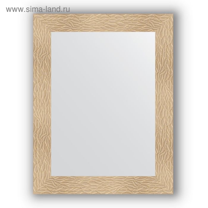 фото Зеркало в багетной раме - золотые дюны 90 мм, 70 х 90 см, evoform