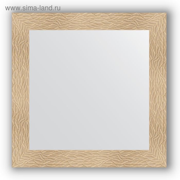 фото Зеркало в багетной раме - золотые дюны 90 мм, 80 х 80 см, evoform
