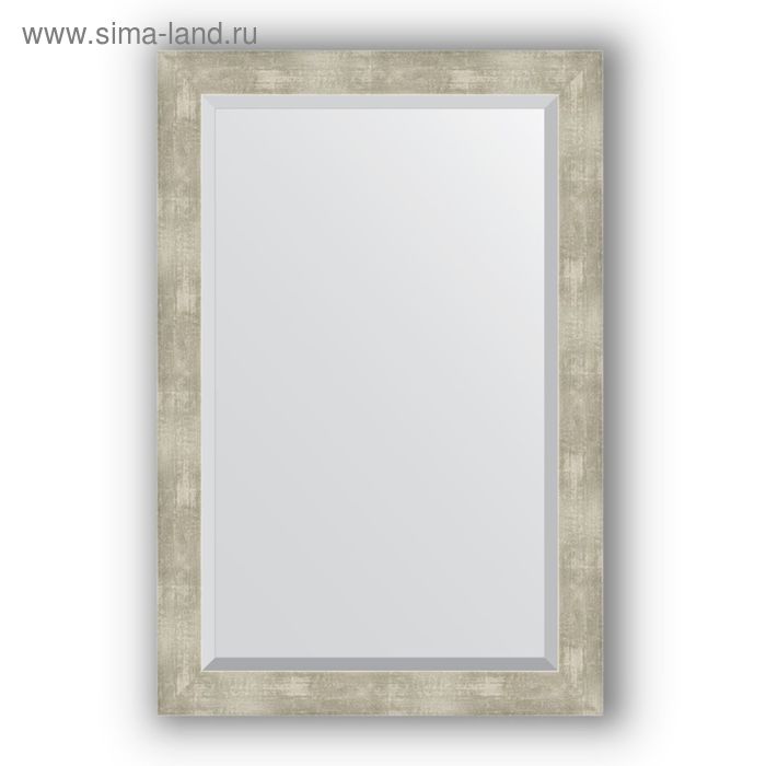 фото Зеркало с фацетом в багетной раме - алюминий 61 мм, 61 х 91 см, evoform