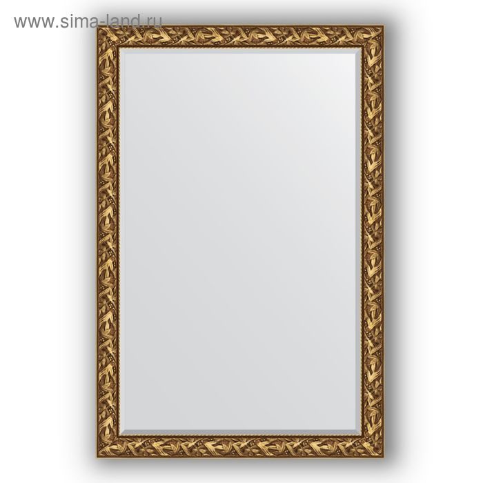 Зеркало с фацетом в багетной раме - византия золото 99 мм, 119 х 179 см, Evoform зеркало с фацетом в багетной раме тёмный прованс 99 мм 119 х 179 см evoform