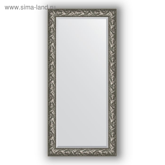Зеркало с фацетом в багетной раме - византия серебро 99 мм, 79 х 169 см, Evoform зеркало с фацетом в багетной раме византия серебро 99 мм 59 х 79 см evoform