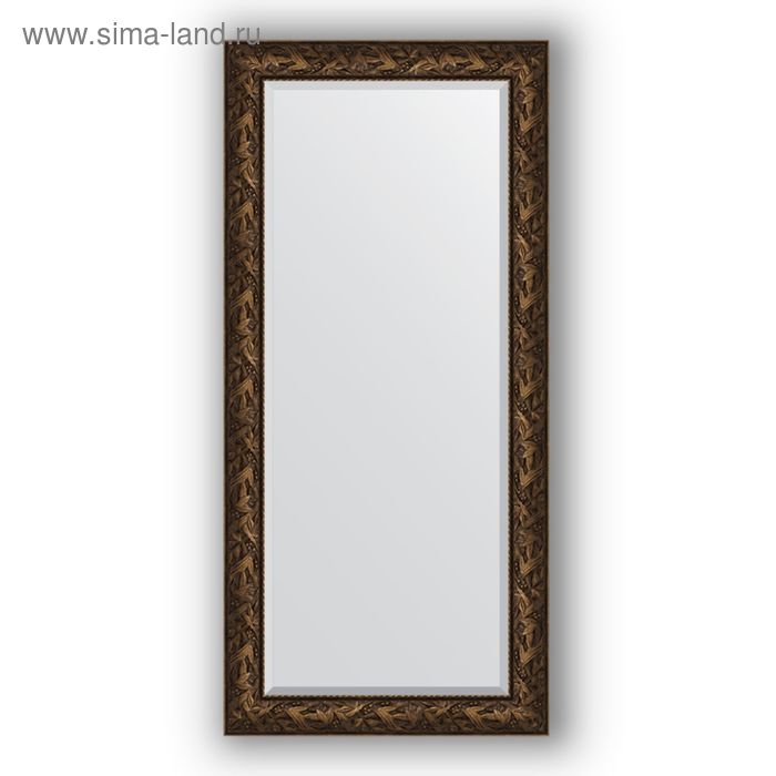 Зеркало с фацетом в багетной раме - византия бронза 99 мм, 79 х 169 см, Evoform