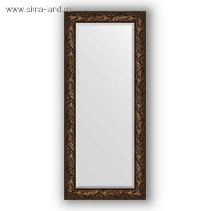 Зеркало с фацетом в багетной раме - византия бронза 99 мм, 69 х 159 см, Evoform 28293
