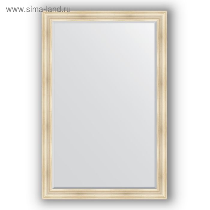 Зеркало с фацетом в багетной раме - травленое серебро 99 мм, 119 х 179 см, Evoform 27762