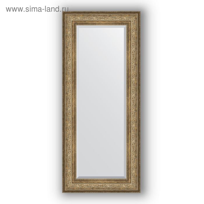 фото Зеркало с фацетом в багетной раме - виньетка античная бронза 109 мм, 60 х 140 см, evoform