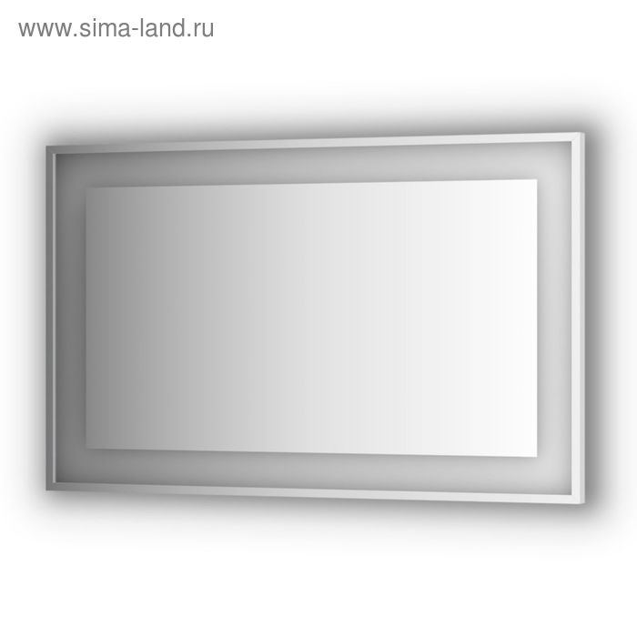 цена Зеркало в багетной раме со встроенным LED-светильником 29,5 Вт, 120x75 см, Evoform