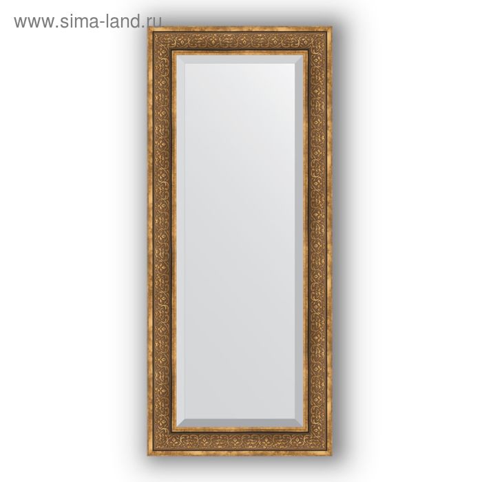 фото Зеркало с фацетом в багетной раме - вензель бронзовый 101 мм, 64 х 149 см, evoform