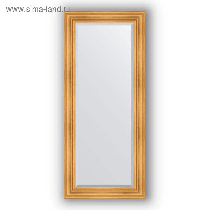 фото Зеркало с фацетом в багетной раме - травленое золото 99 мм, 69 х 159 см, evoform