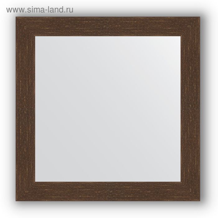 фото Зеркало в багетной раме - мозаика античная медь 70 мм, 66 х 66 см, evoform