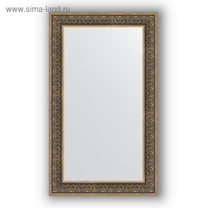 фото Зеркало в багетной раме - вензель серебряный 101 мм, 73 х 123 см, evoform