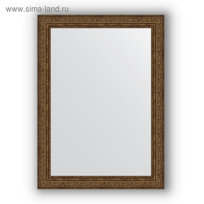 фото Зеркало в багетной раме - виньетка состаренная бронза 56 мм, 54 х 74 см, evoform