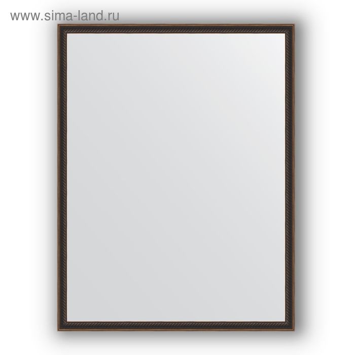 фото Зеркало в багетной раме - витой махагон 28 мм, 68 х 88 см, evoform