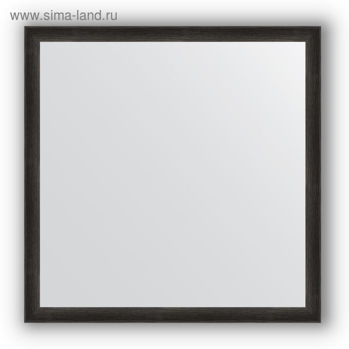 фото Зеркало в багетной раме - чёрный дуб 37 мм, 70 х 70 см, evoform