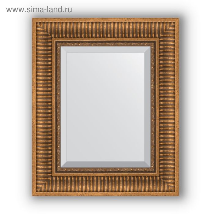 Зеркало с фацетом в багетной раме - бронзовый акведук 93 мм, 47 х 57 см, Evoform